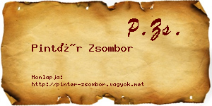 Pintér Zsombor névjegykártya